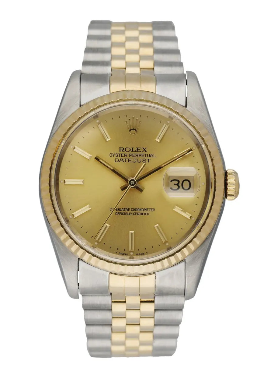 Rolex Two-Tone Gold Fluted Bezel datejust