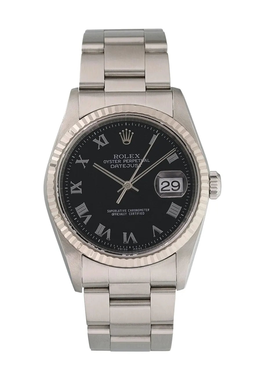 Rolex Black Roman Steel - Hình 2