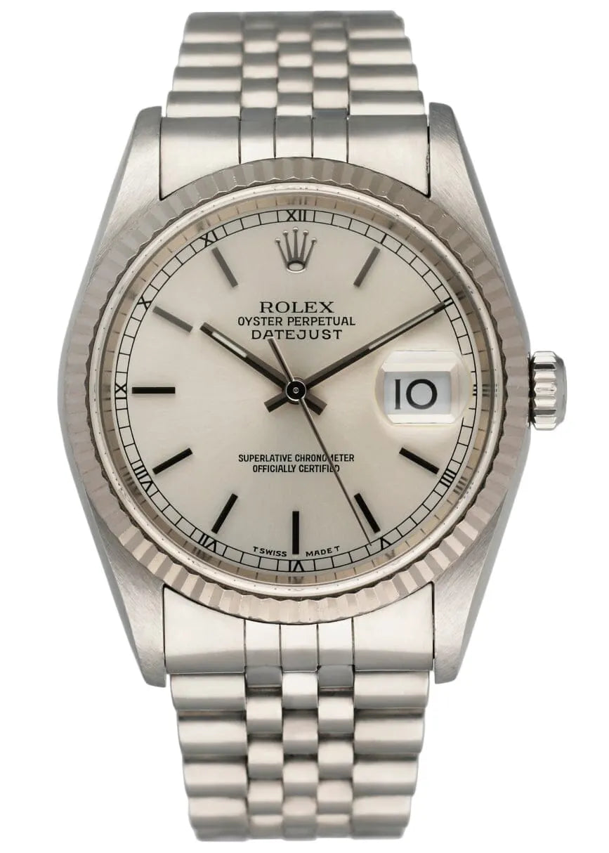 Rolex Datejust Silver Jubilee dial stainless