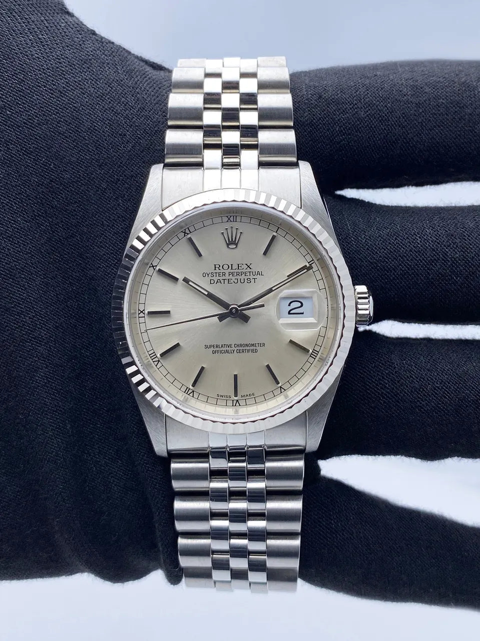 Rolex Datejust Silver Stick Dial stainless - Hình 3