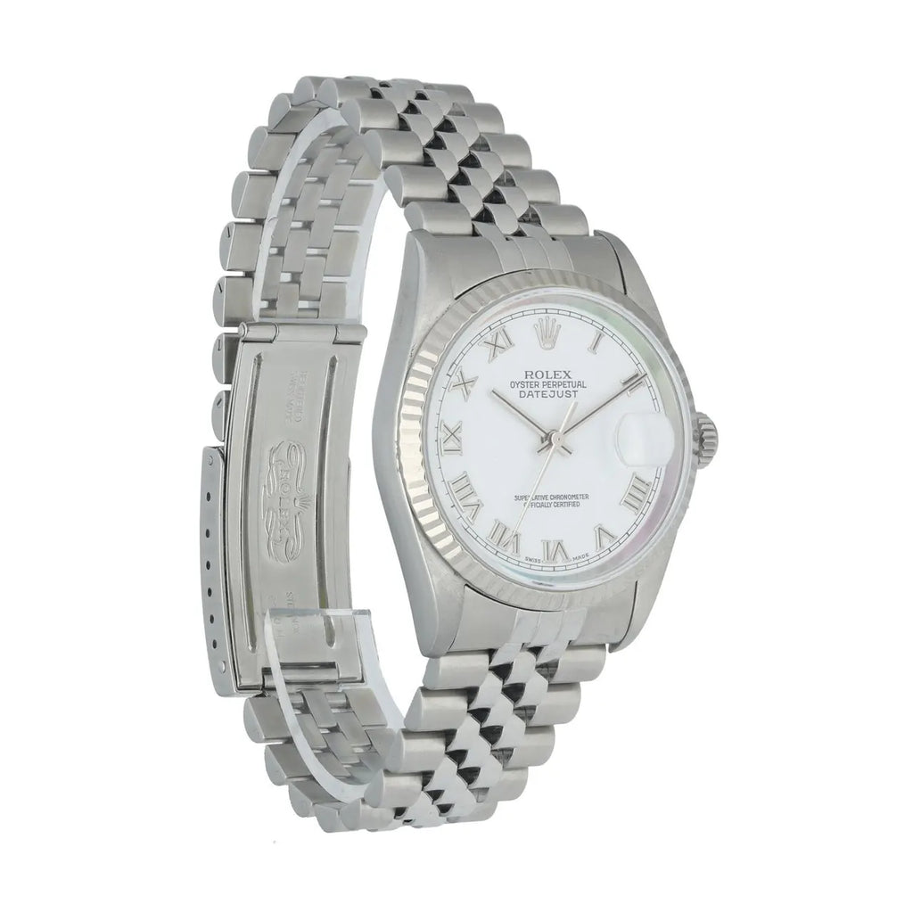 Rolex Datejust White Roman Dial stainless steel - Hình 3