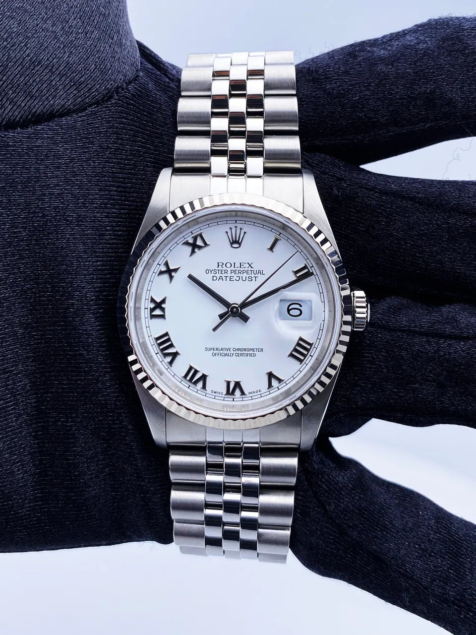 Rolex Datejust White Roman Dial stainless steel