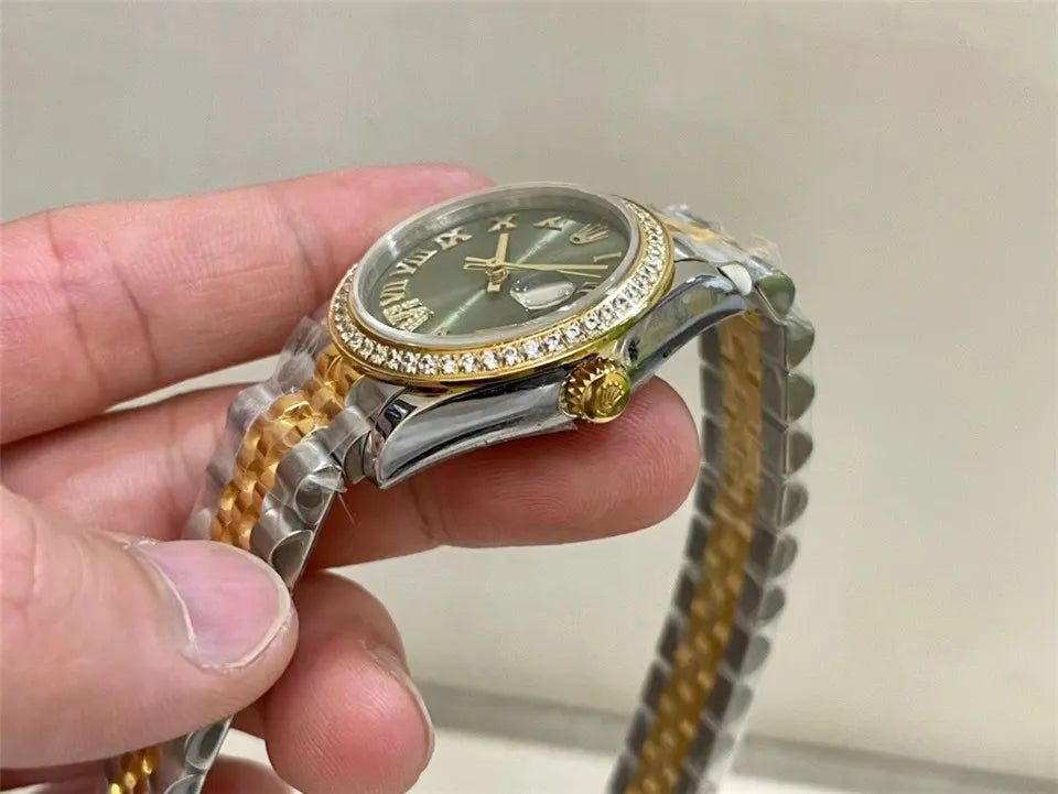 Rolex Datejust Olive Green Diamond Bezel - Hình 6