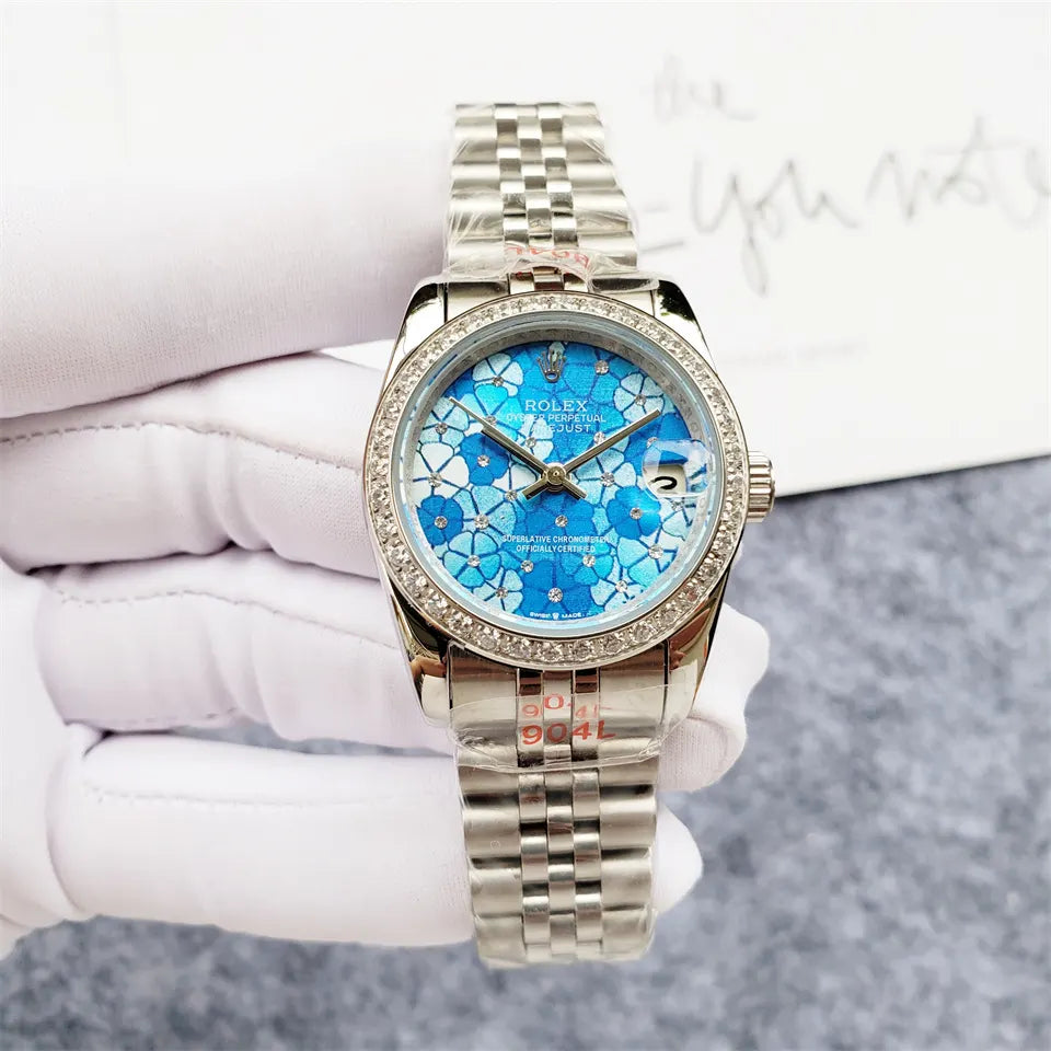 Rolex Floral Blue Datejust