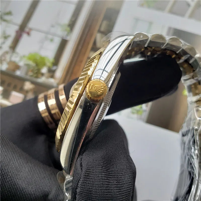 Rolex Gold Tapestry Diamond Dial - Hình 4