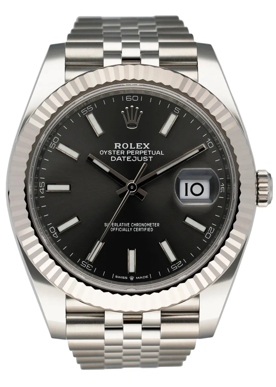 stainless Rolex Datejust Rhodium Dial