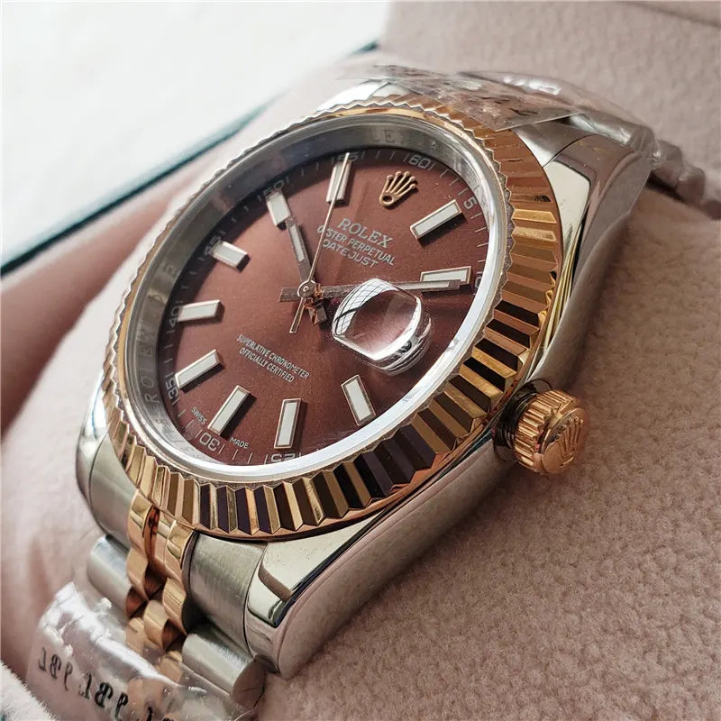 datejust Rolex Chocolate Dial Two-Tone - Hình 3