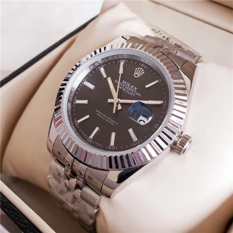 stainless Rolex Datejust 41 Black Dial - Hình 4