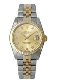 datejust Rolex Two-Tone Champagne Diamond Dial