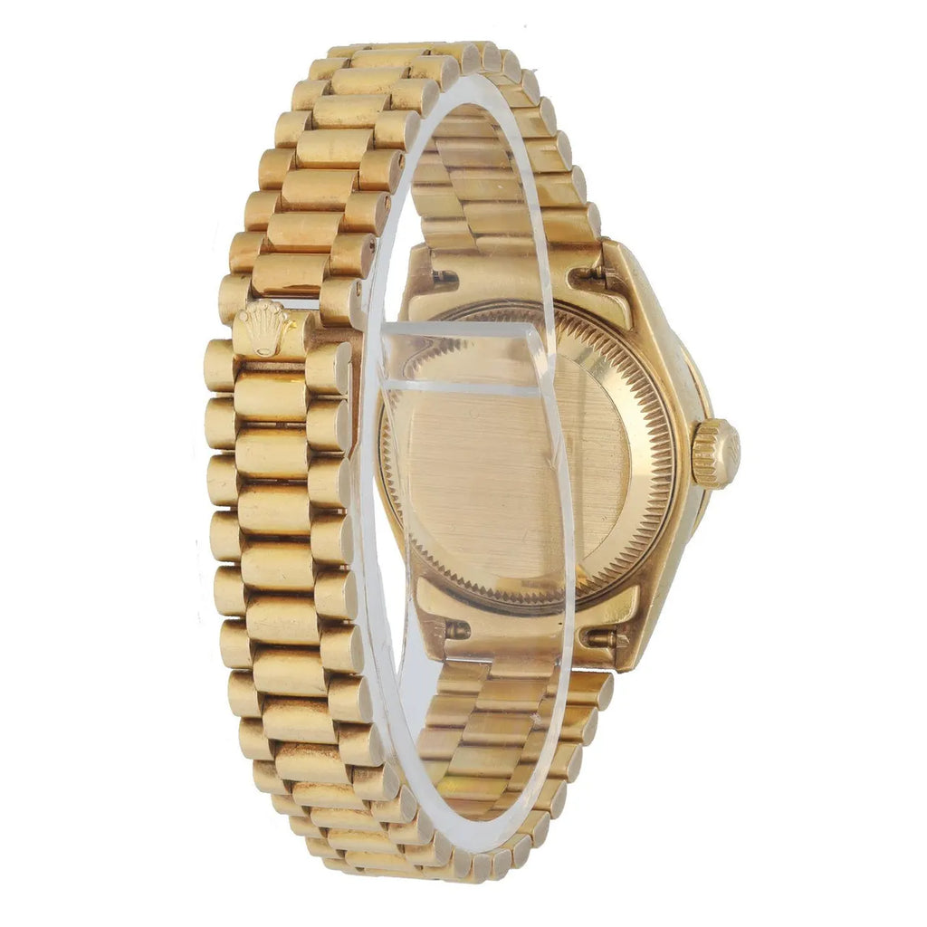 Rolex Gold Diamond Ladies Black - Hình 4