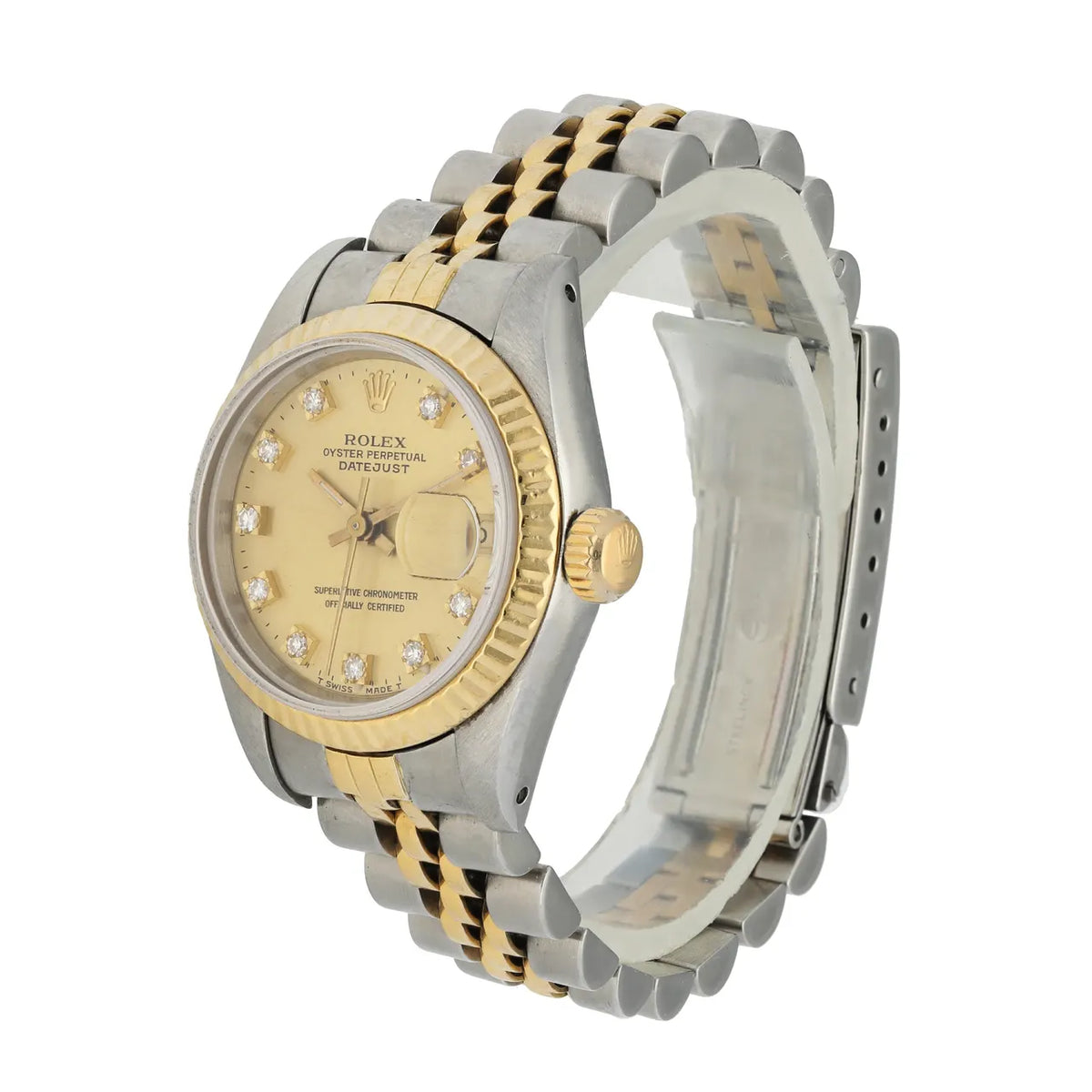 Rolex Gold Champagne Diamond datejust dial - Hình 2