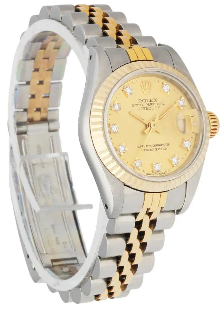 two Rolex Gold Diamond Champagne Datejust - Hình 3