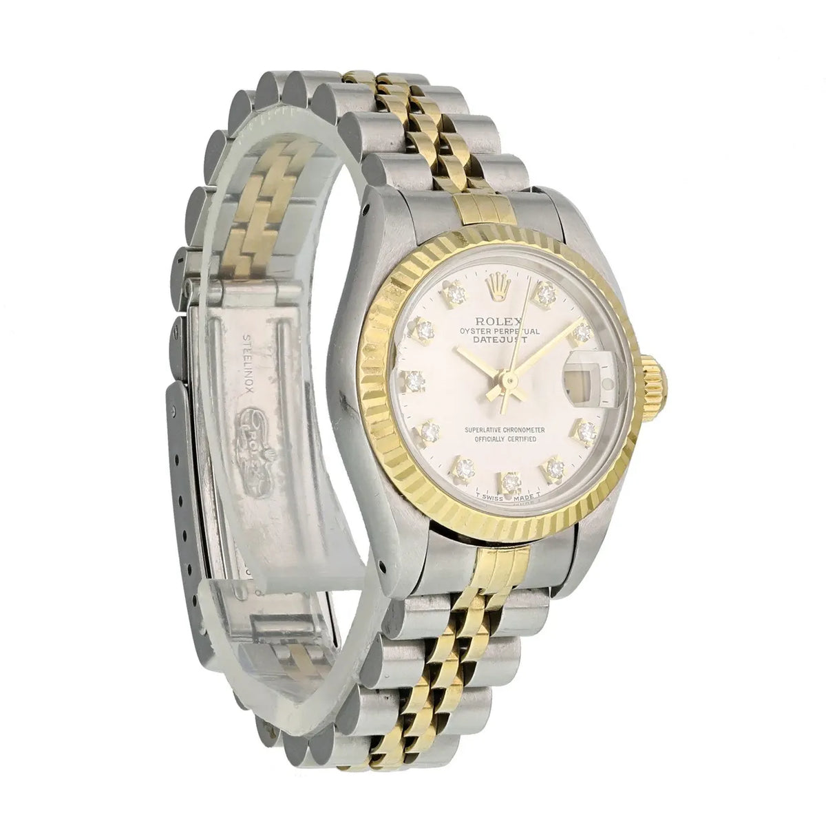 Rolex Two-Tone Silver Diamond - Hình 7