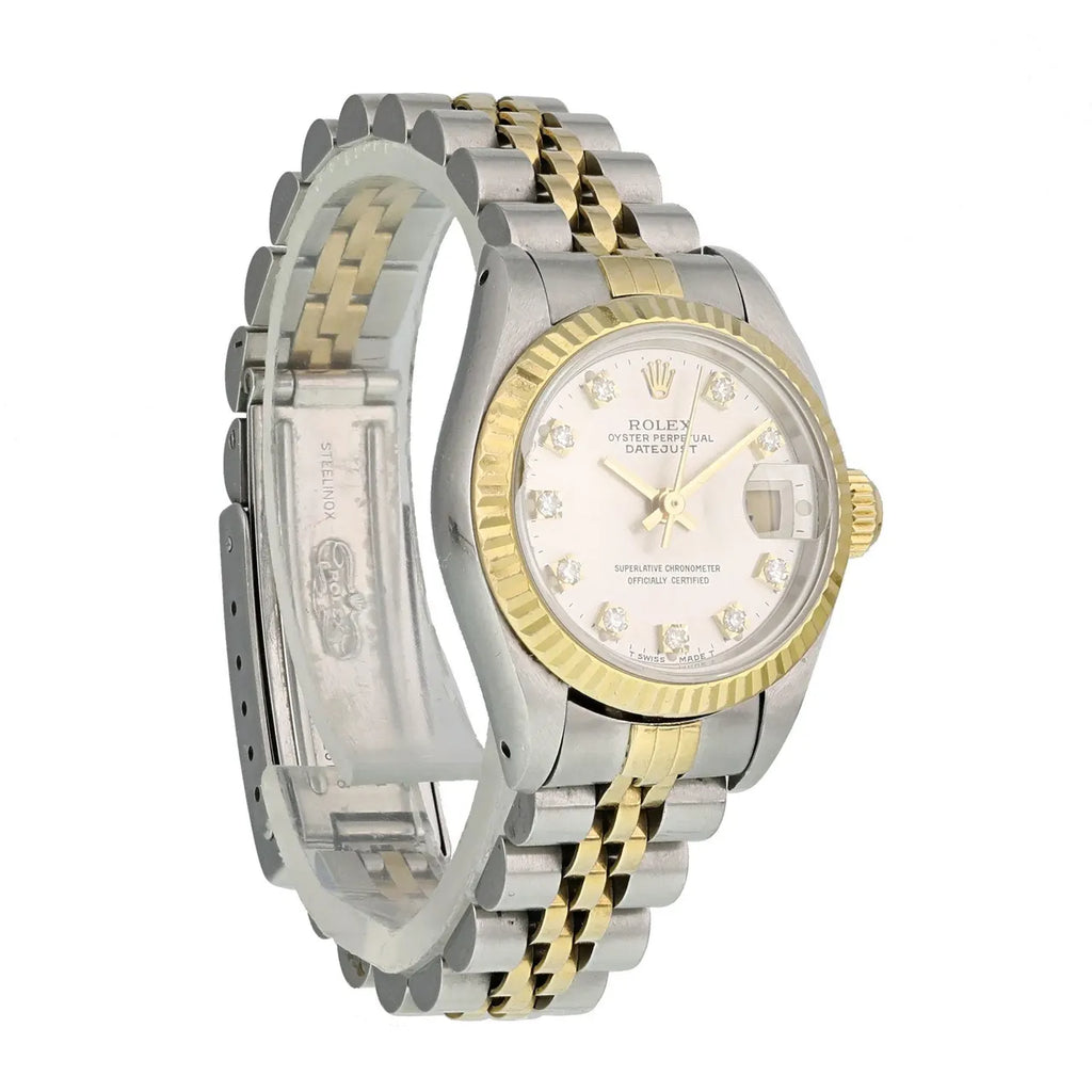 Rolex Two-Tone Silver Diamond - Hình 6