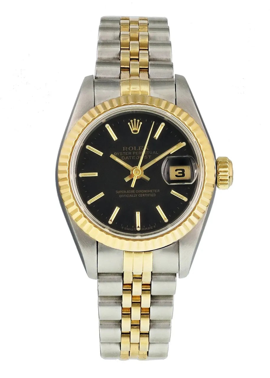 Rolex Two-Tone Black Dial Datejust - Hình 2