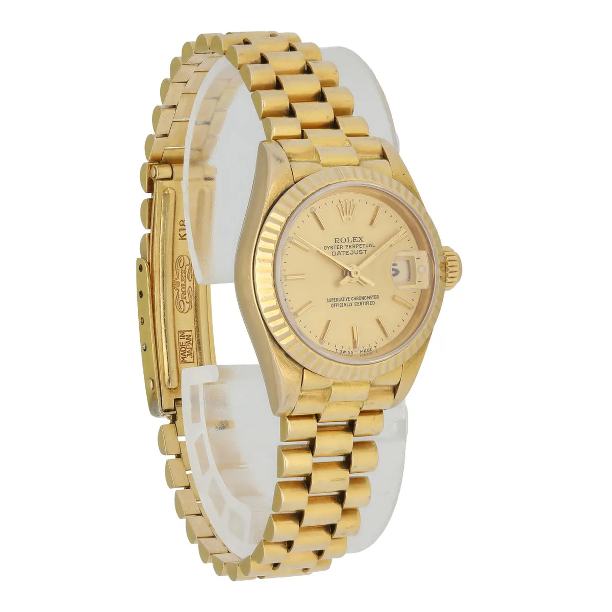 datejust fluted Rolex Gold Champagne Dial - Hình 2