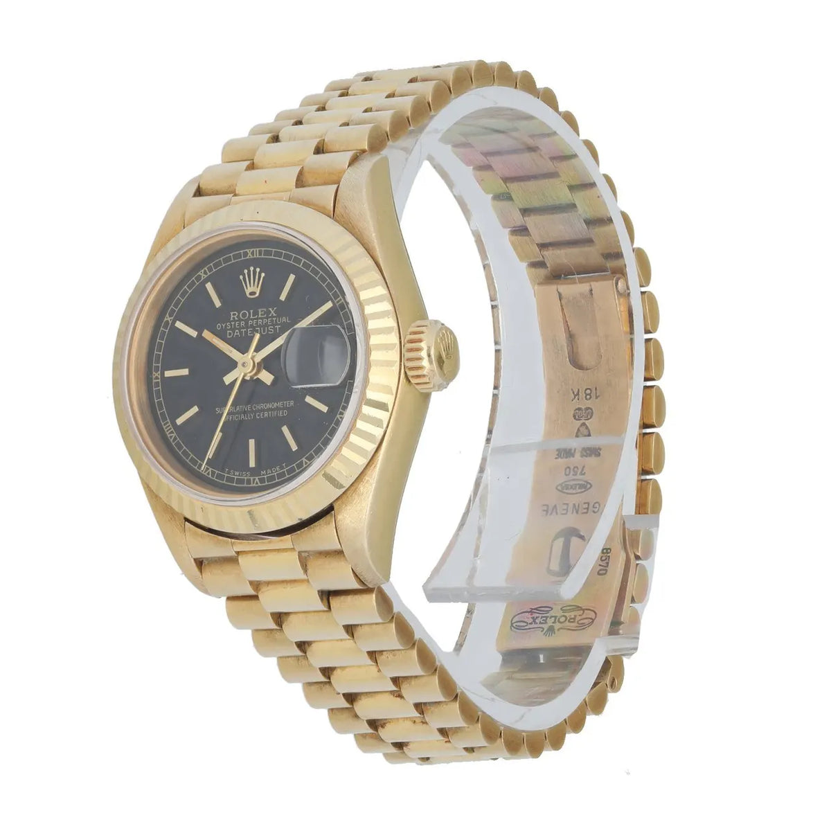 Rolex Gold Black Dial datejust - Hình 2