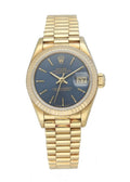 Rolex Gold Blue Datejust
