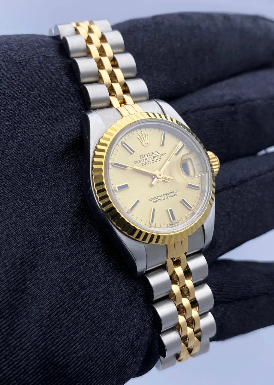 stainless Rolex Datejust Two-Tone Gold Dial - Hình 3