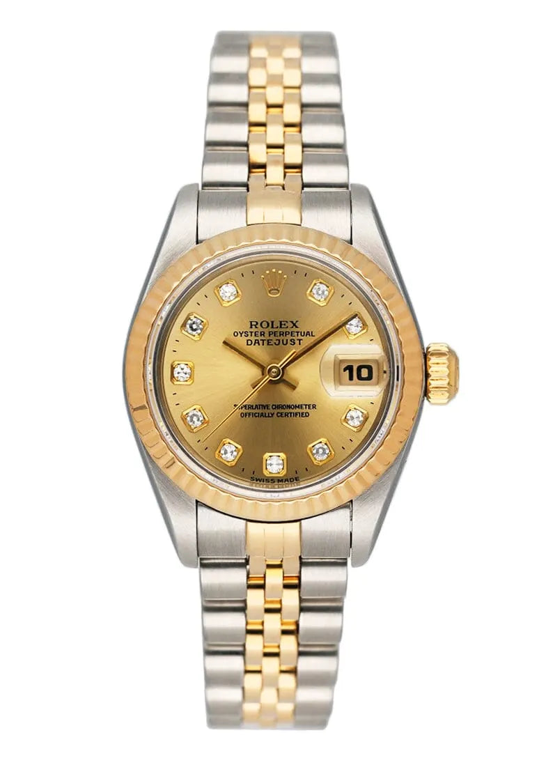 Rolex Two-Tone Champagne Diamond