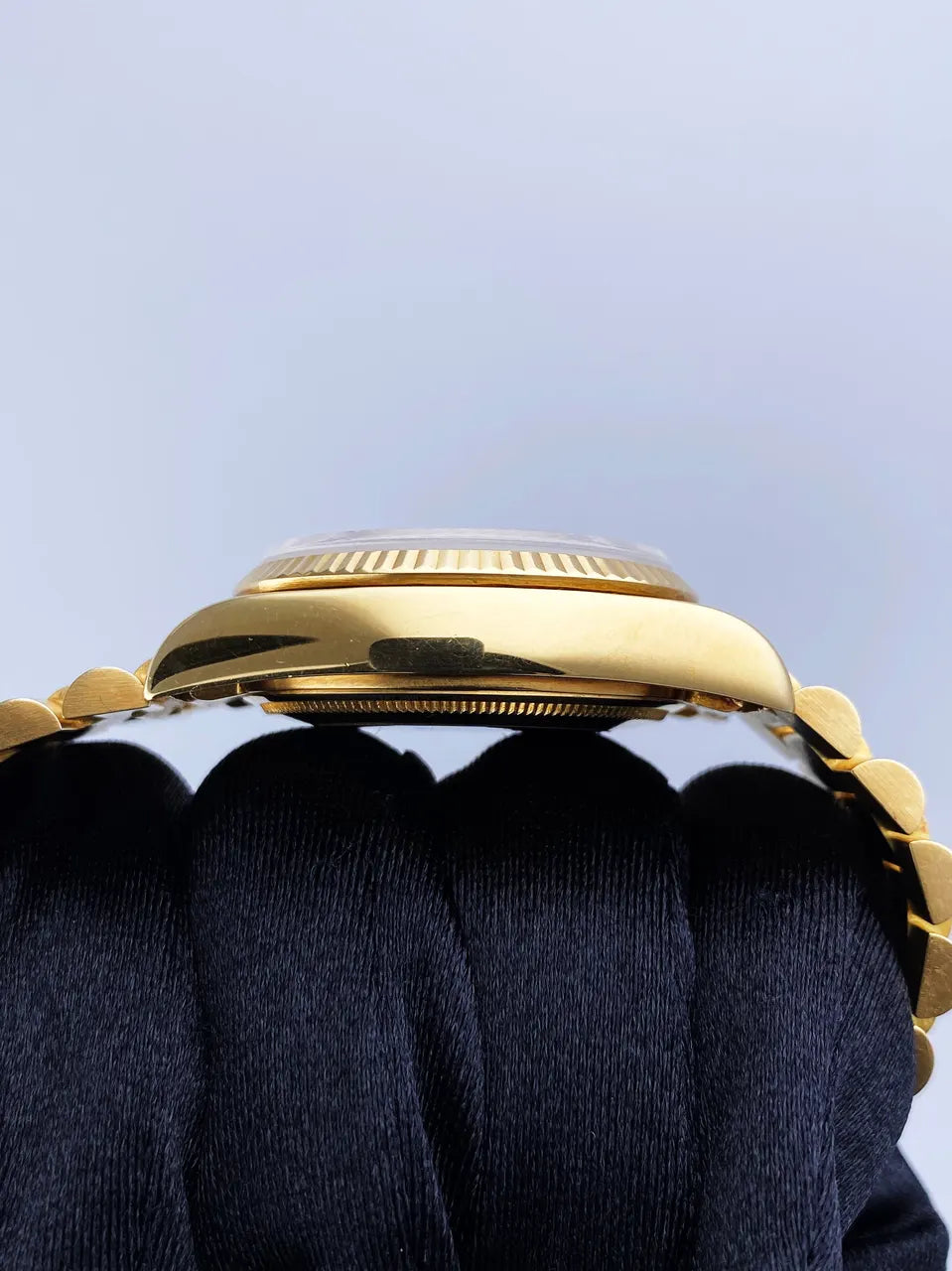 president Rolex Day-Date Gold Blue Dial - Hình 5
