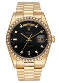 Rolex Gold Diamond Bezel Black