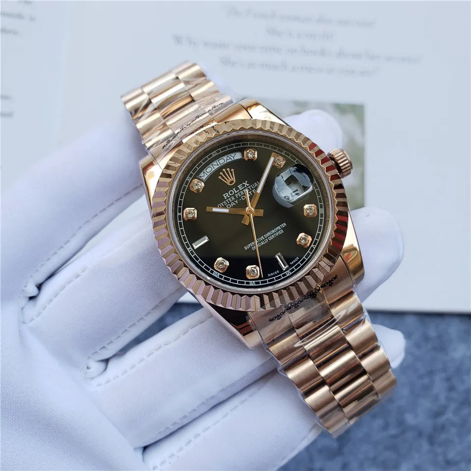 Rolex Olive Green Gold - Hình 8