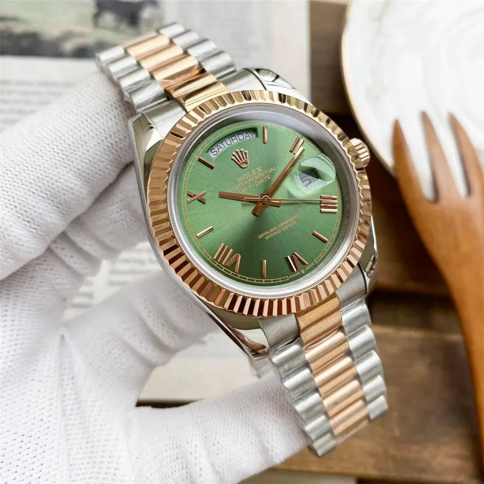Rolex Green Dial Two-Tone - Hình 2