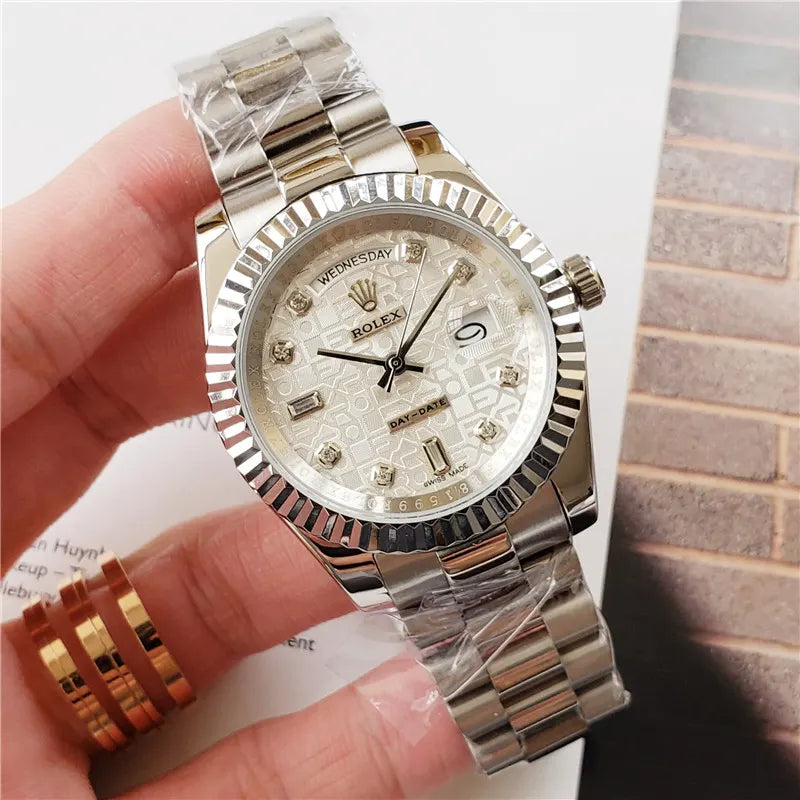 dial Rolex Silver Diamond Day-Date - Hình 7