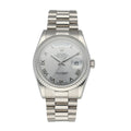 stainless steel Rolex Day-Date Silver Dial