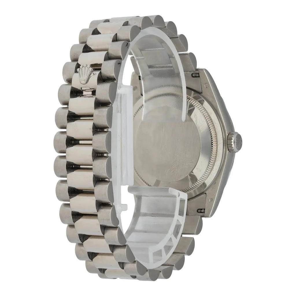 stainless steel Rolex Day-Date Silver Dial - Hình 4