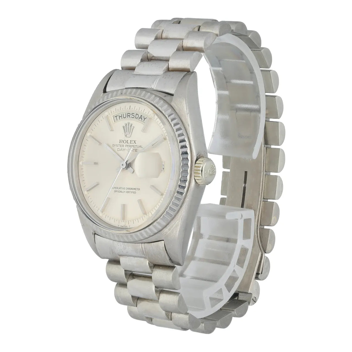 dial Rolex Day-Date Silver Stainless - Hình 2