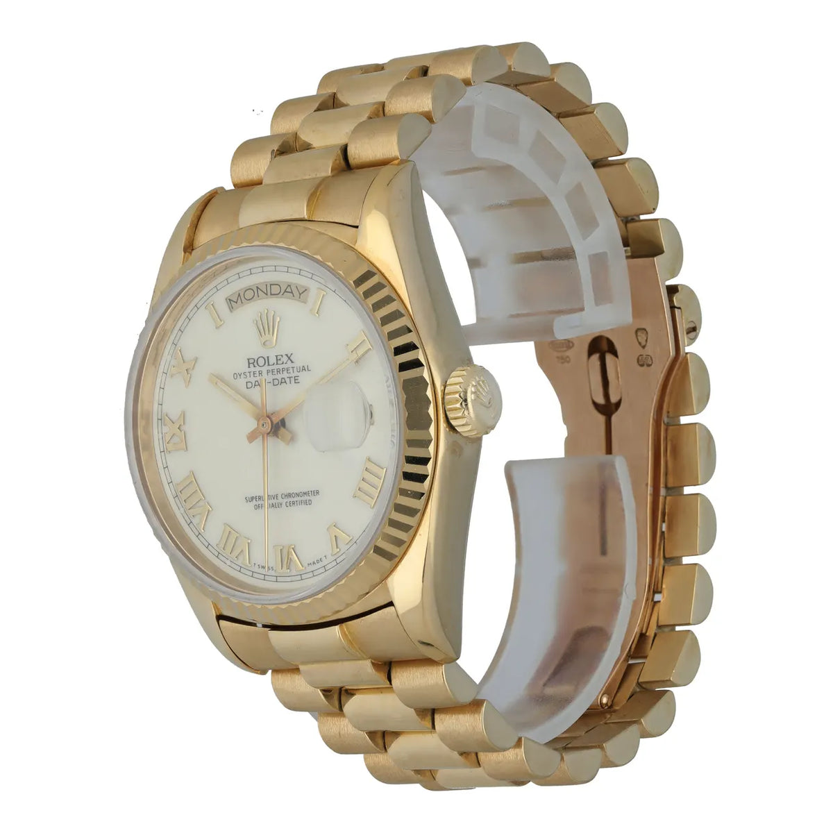 Rolex Day-Date Gold Ivory Roman - Hình 3