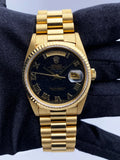 president Rolex Day-Date Gold Black Dial