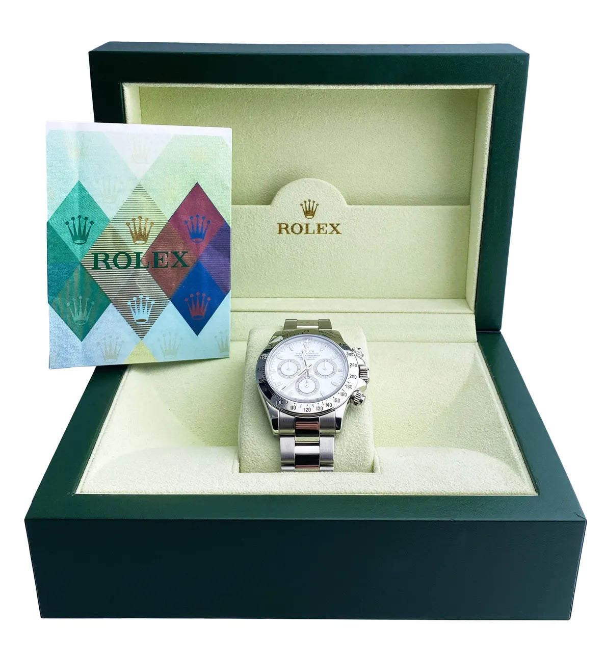 stainless steel Rolex Daytona White Dial