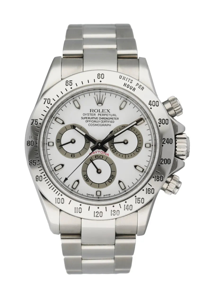 stainless Rolex Daytona White Dial