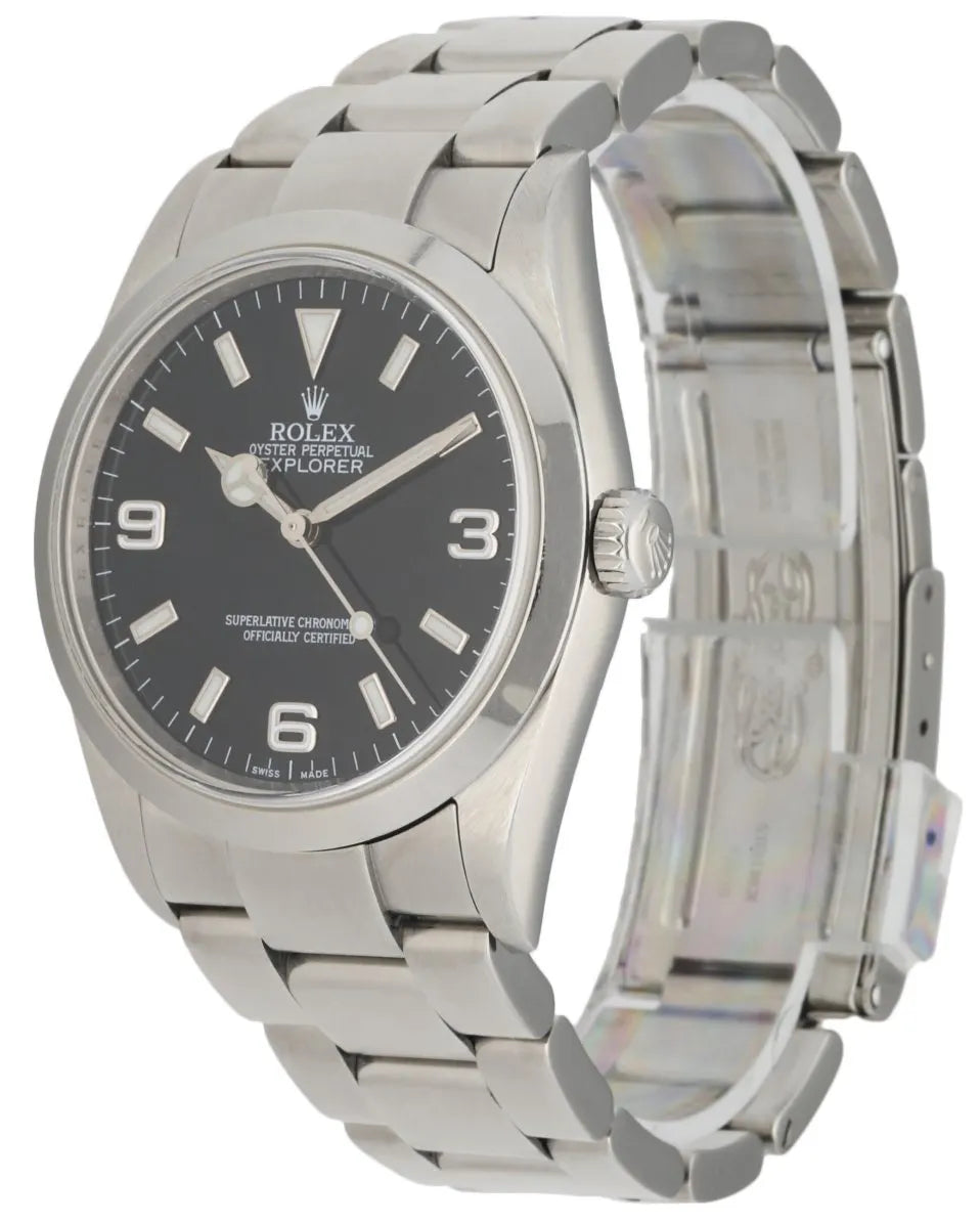 stainless steel Rolex Explorer I Black Dial - Hình 2
