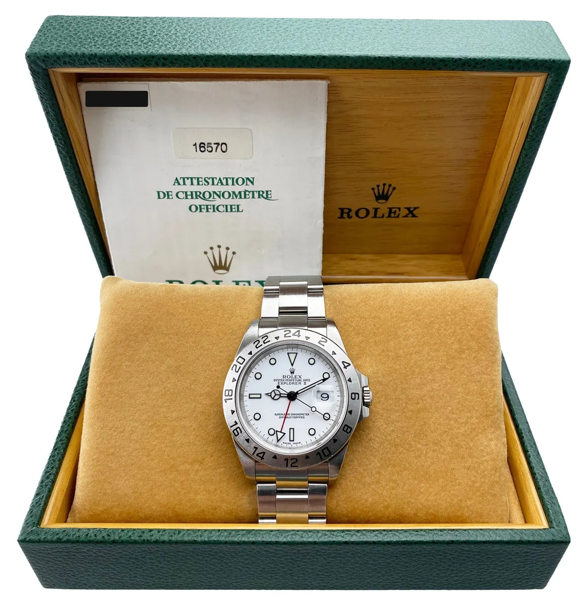stainless Rolex Explorer II White Dial - Hình 2