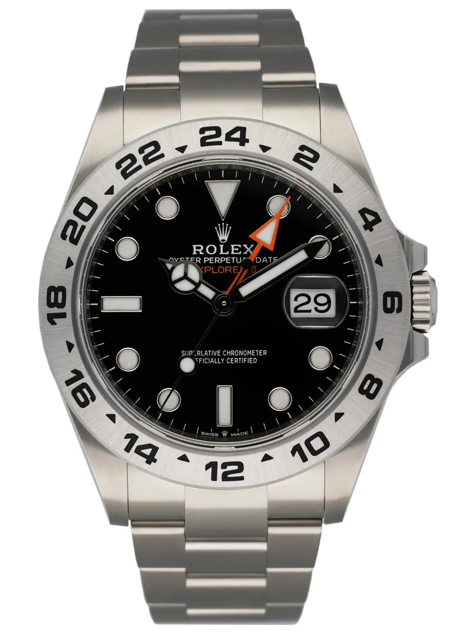 stainless Rolex Explorer II Black Dial
