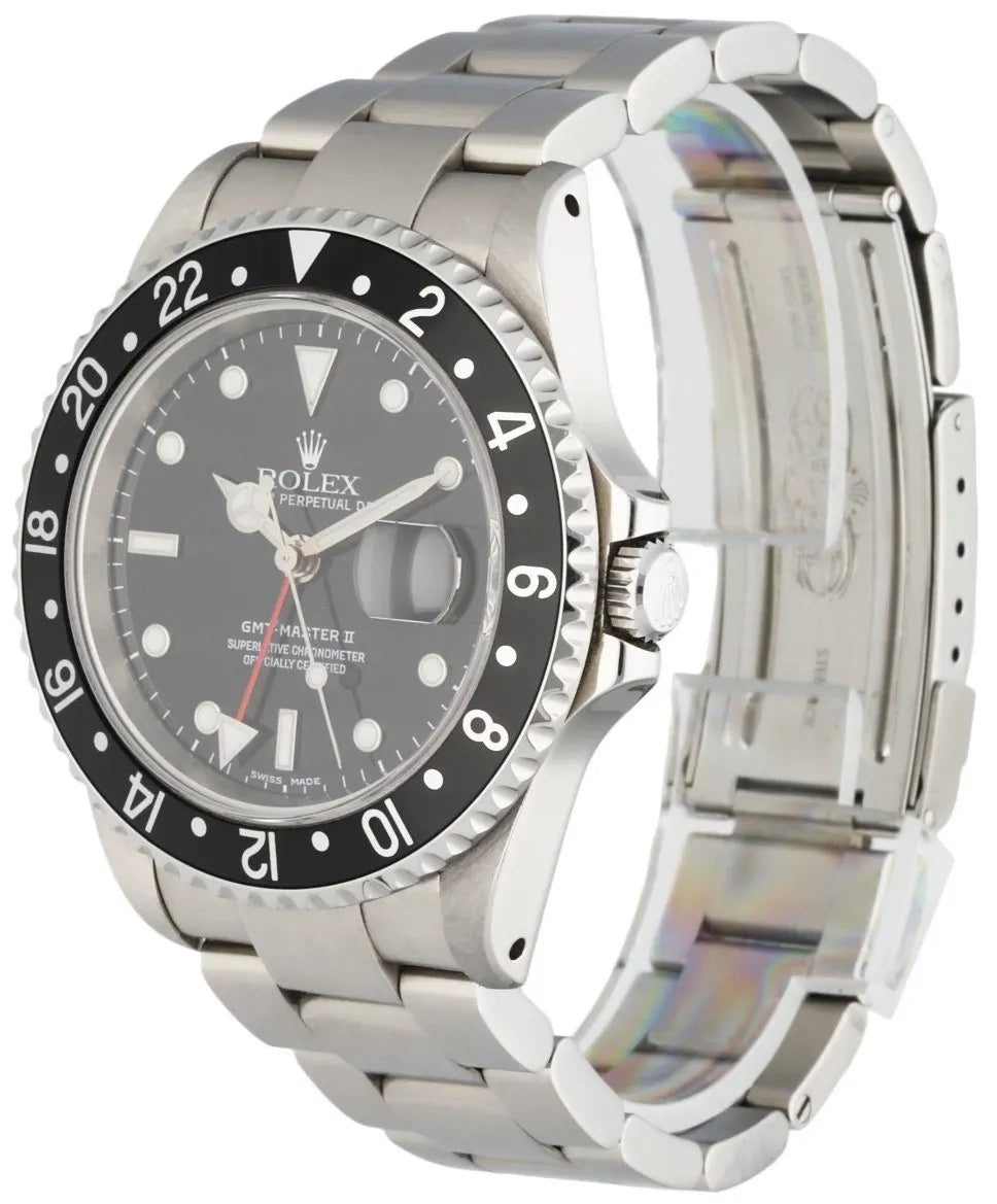 stainless Rolex GMT-Master II Black Bezel - Hình 2