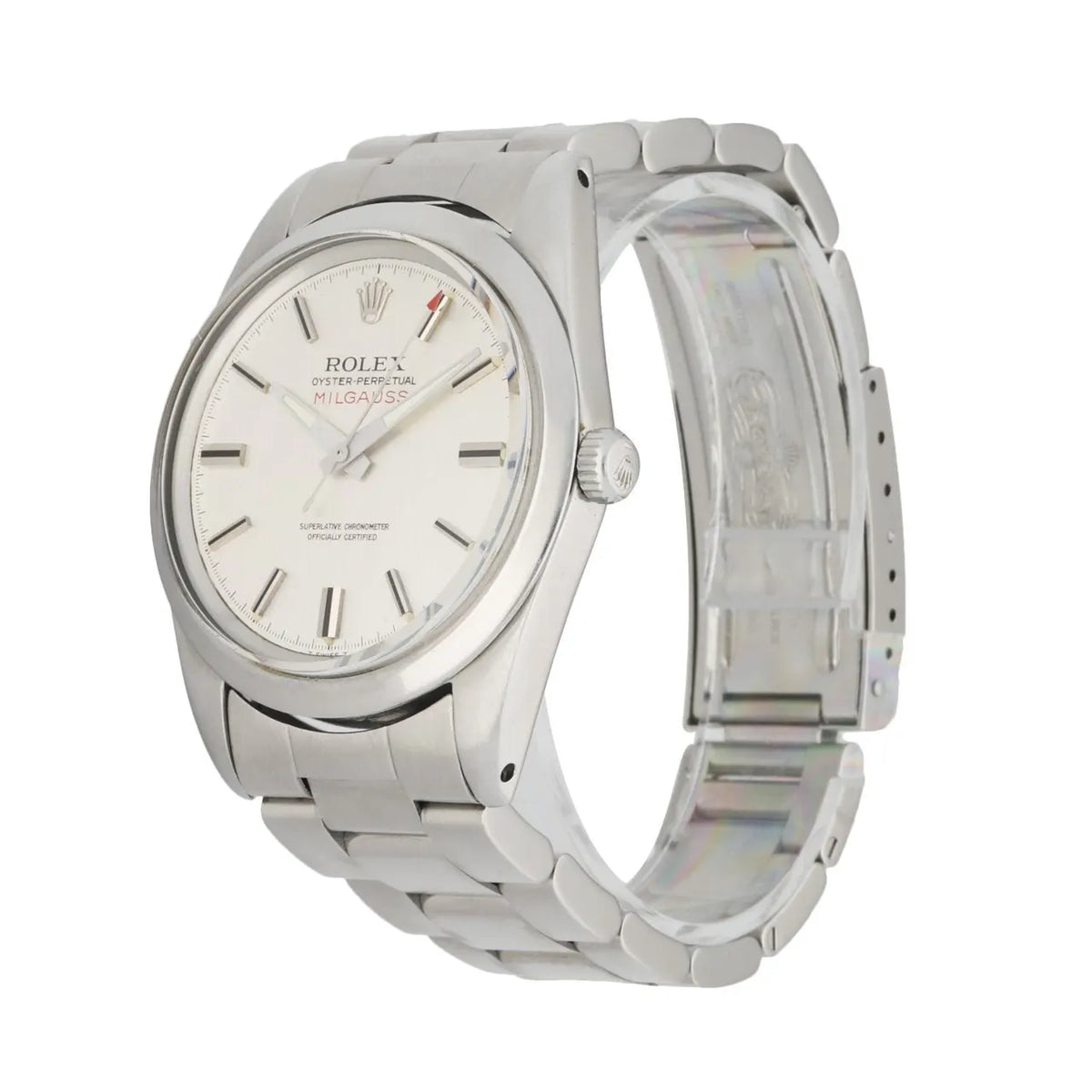 stainless Rolex Milgauss Silver Dial - Hình 2