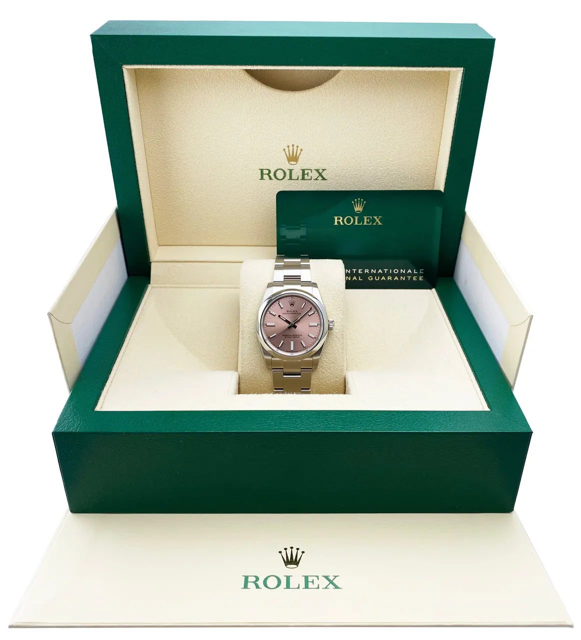 Rolex Pink Dial Oyster Perpetual - Hình 2