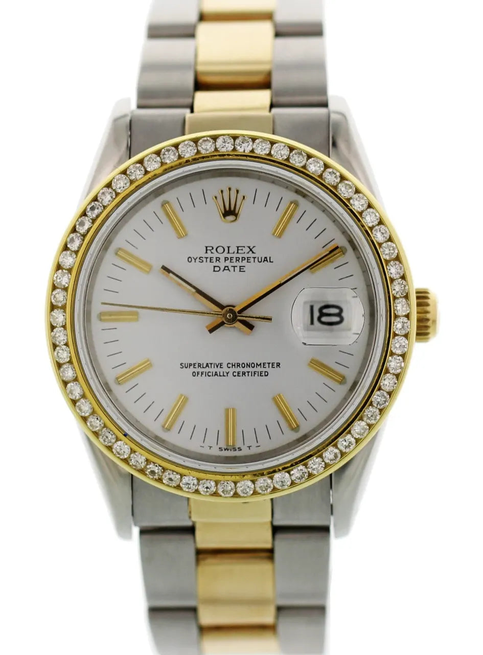 oyster Rolex Diamond Bezel Two-Tone