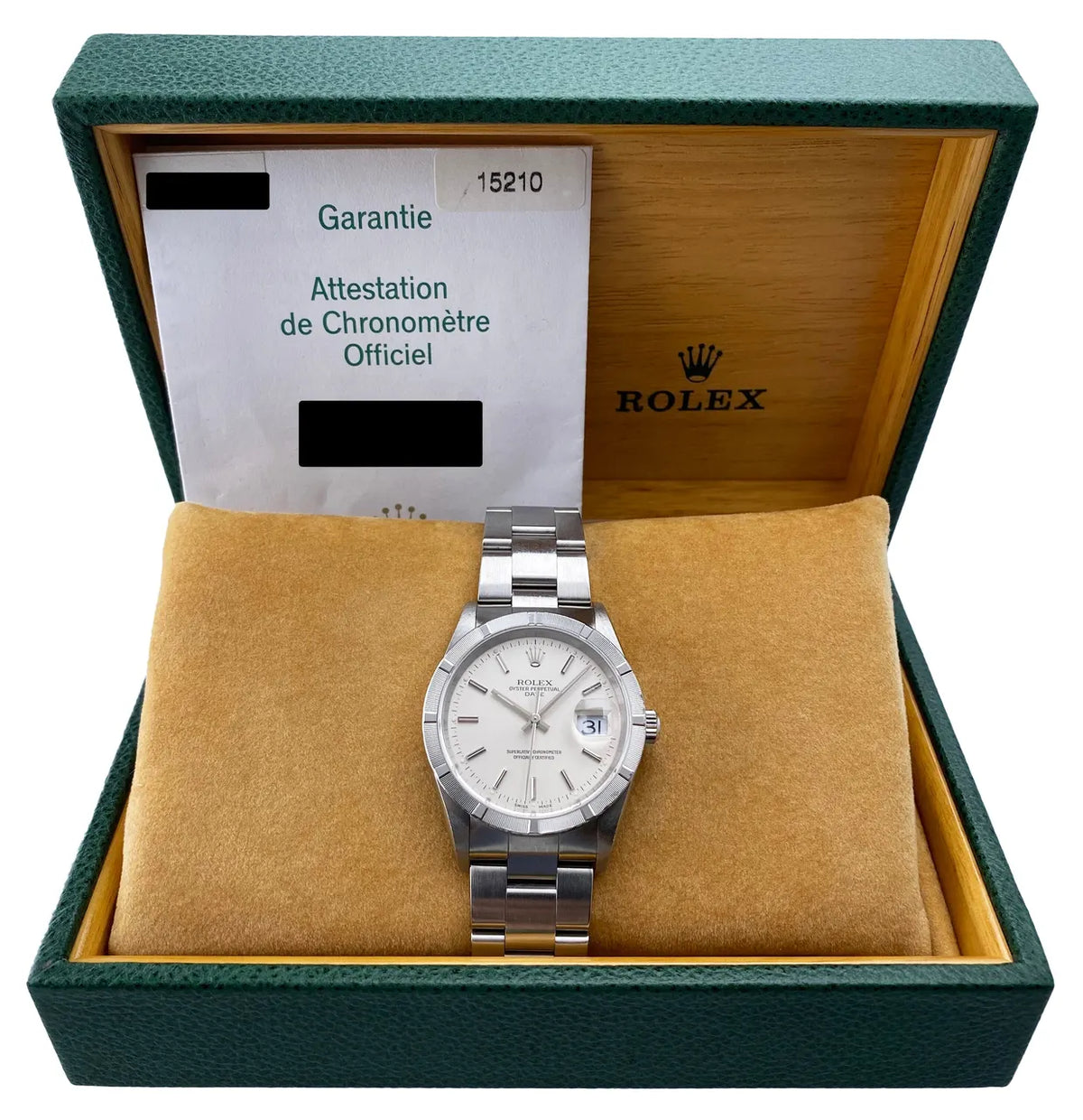 oyster Rolex Silver Dial Date - Hình 2