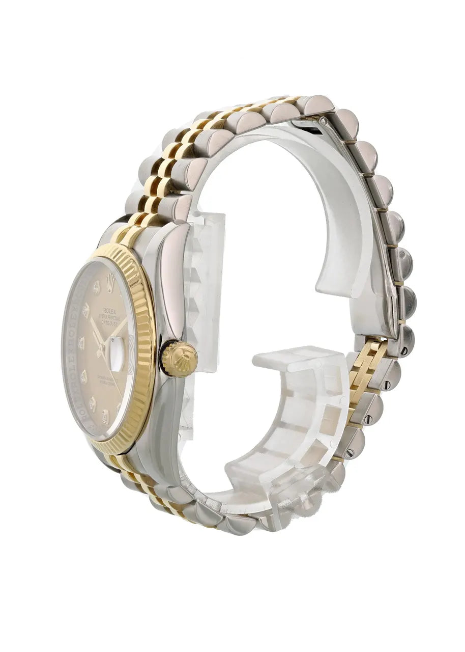 Rolex Two-Tone Diamond Watch - Hình 3