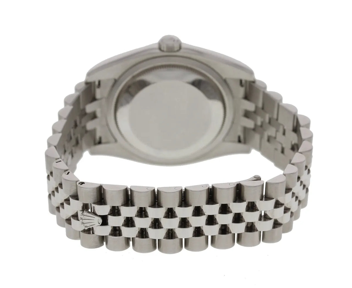 Rolex Silver Diamond Datejust dial jubilee - Hình 4
