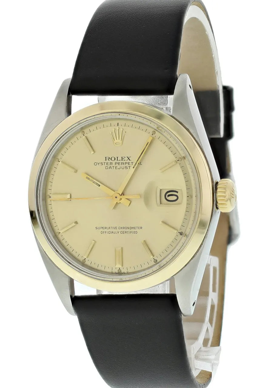 Rolex Gold Bezel Leather