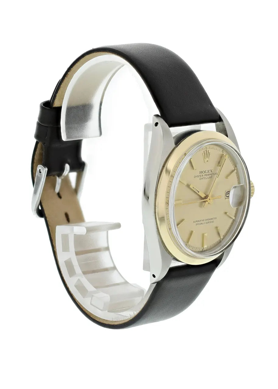 Rolex Gold Bezel Leather - Hình 6