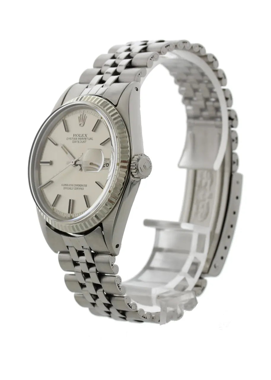 stainless Rolex Datejust Silver Dial Jubilee - Hình 3