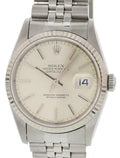 Rolex Silver Dial Fluted Bezel